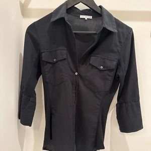James Perse, Black Cotton shirt, Size XS/1